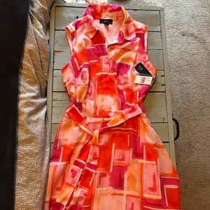 AGB SPRING MIDI DRESS MULTICOLOR SIZE 10